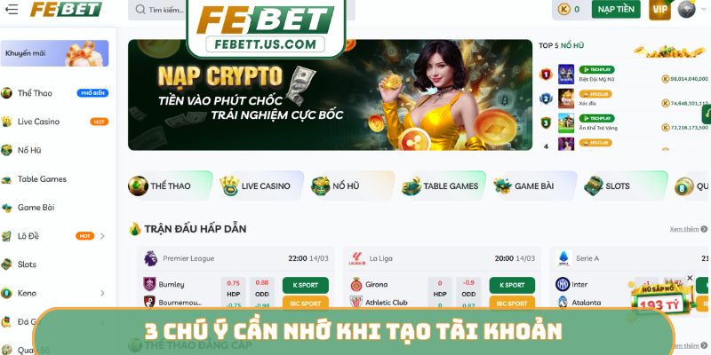 3 chú ý cần nhớ khi tạo tài khoản