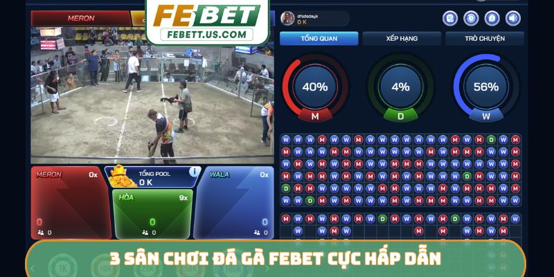 3 sân chơi đá gà Febet cực hấp dẫn