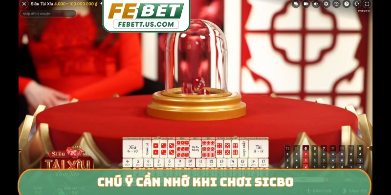 Chú ý cần nhớ khi chơi Sicbo