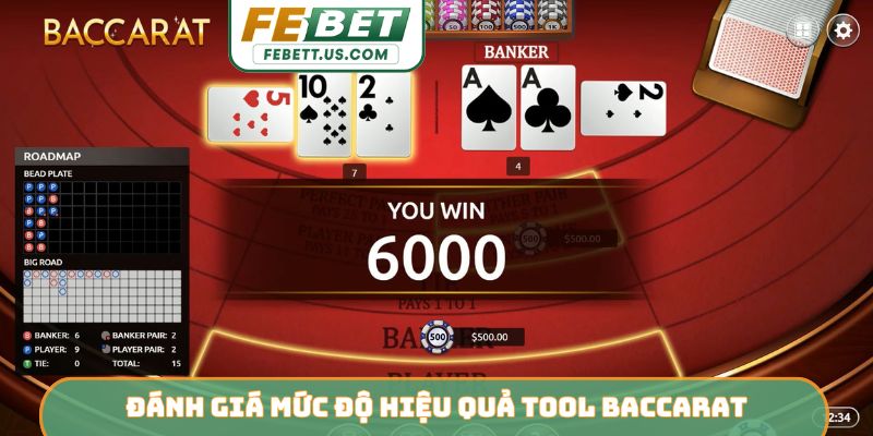 Đánh giá mức độ hiệu quả tool Baccarat