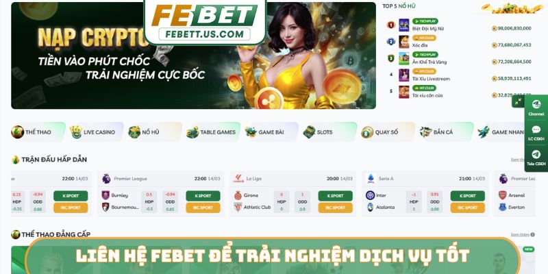 Liên hệ febet Liên hệ Febet để trải nghiệm dịch vụ tốt