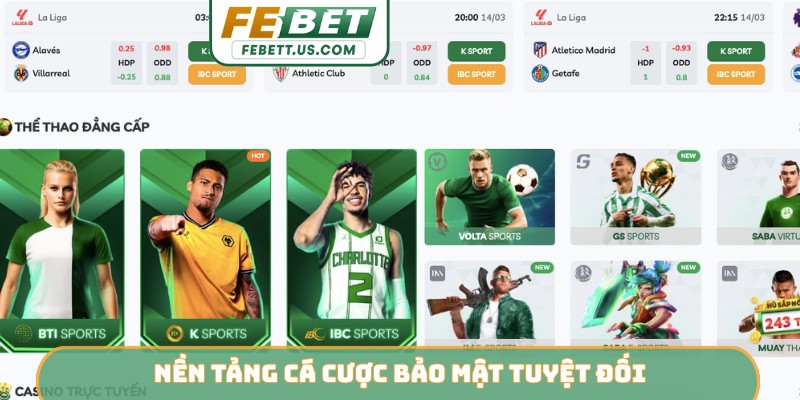 Nền tảng cá cược bảo mật tuyệt đối